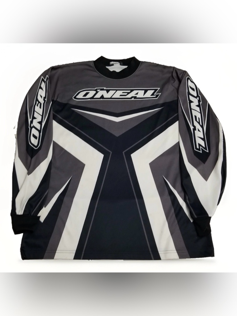 Vintage O'Neal Racing Jersey Mens XL Black Gray Long Sleeve Motocross BMX Y2K
